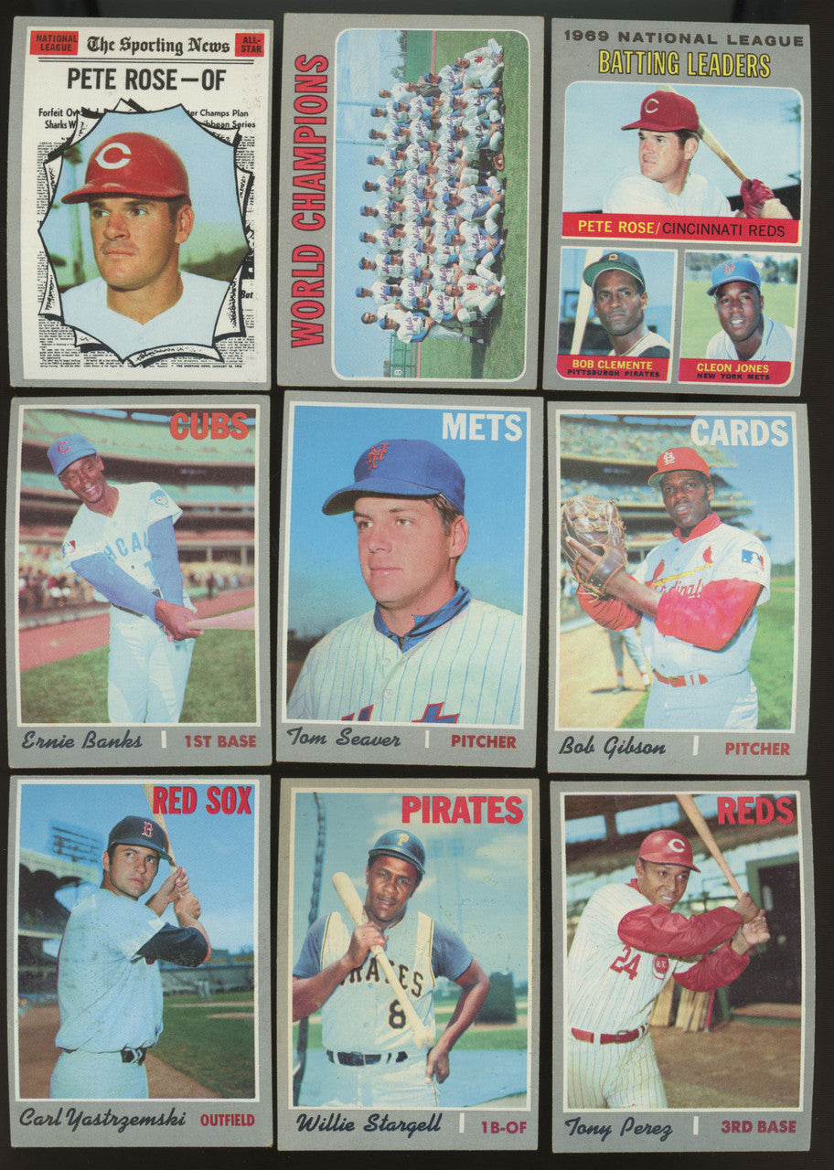 1970 Topps Baseball Near Complete Set (678/720) EX Overall