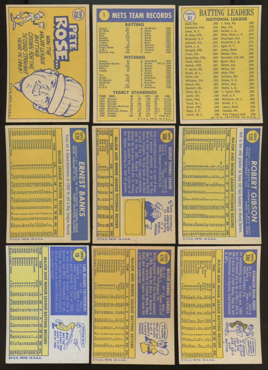 1970 Topps Baseball Near Complete Set (678/720) EX Overall
