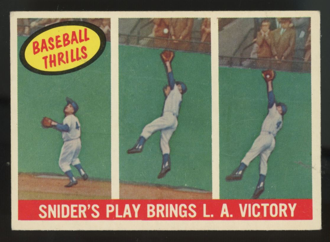 1959 Topps Baseball Thrills Set (10 cards) Mantle/Mays EX