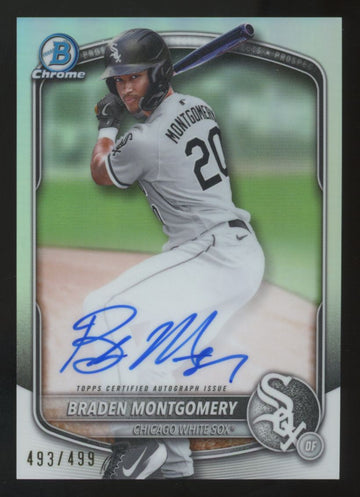 2025 Bowman Braden Montgomery Chrome Prospect Refractor Auto /499 #CPA-BM