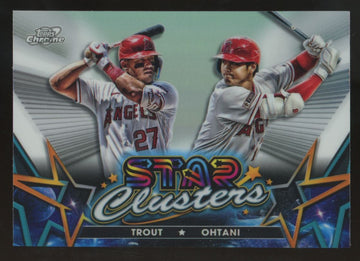 2023 Topps Cosmic Chrome Mike Trout/Shohei Ohtani Star Clusters #SC-3