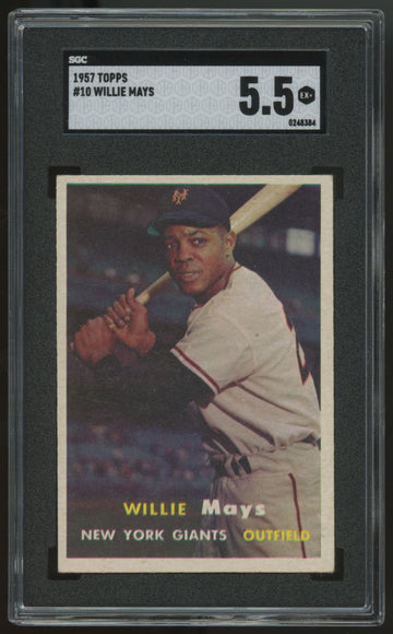 1957 Topps Willie Mays #10 SGC 5.5