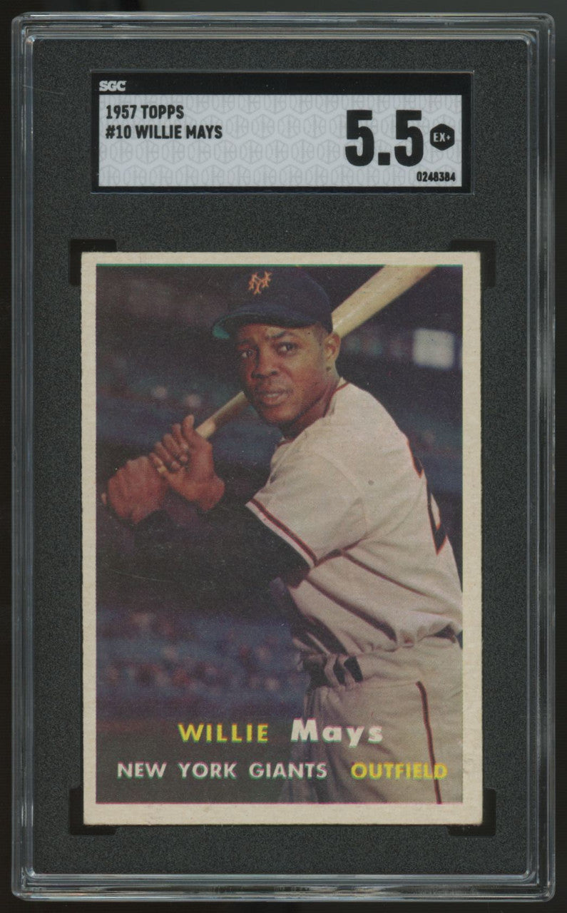 1957 Topps Willie Mays #10 SGC 5.5