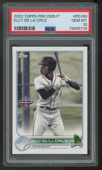 2022 Topps Pro Debut Elly De La Cruz #PD-189 PSA 10 "A"
