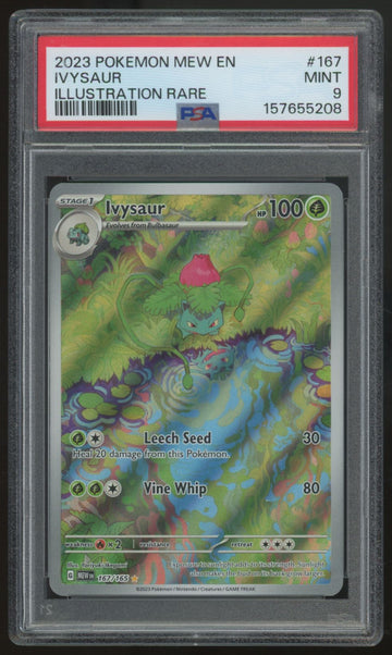 2023 Pokemon Ivysaur 151 Illustration Rare #167 PSA 9 (D)