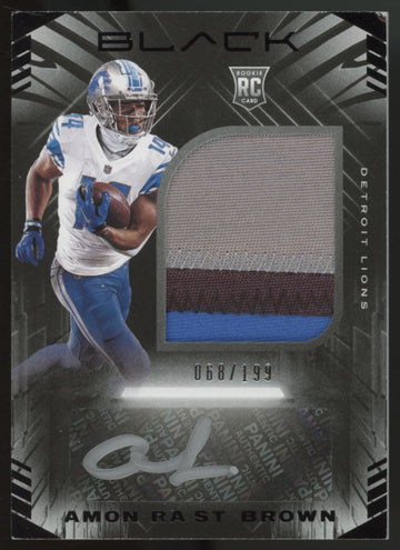 2021 Panini Black Amon-Ra St. Brown RC Patch Auto RPA /199 #234 "B"