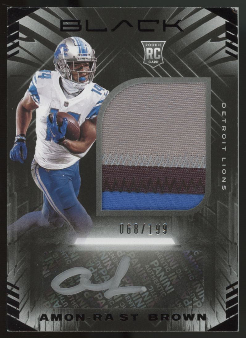 2021 Panini Black Amon-Ra St. Brown RC Patch Auto RPA /199 #234 "B"
