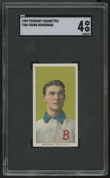 1909 Piedmont Back T206 Frank Bowerman #150 SGC 4 *Undergraded*