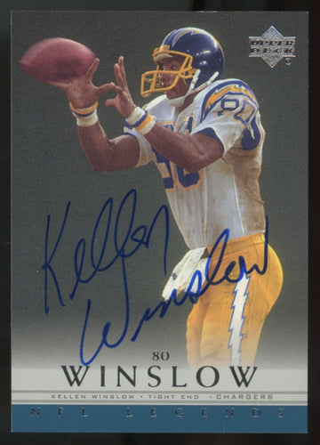2000 Upper Deck Kellen Winslow NFL Legends Auto #KW