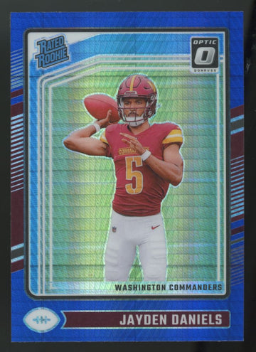 2024 Donruss Optic Jayden Daniels RC Rated Rookie Blue Hyper #248