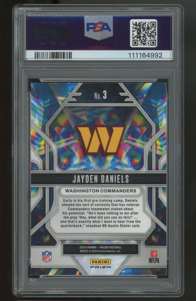 2024 Prizm Jayden Daniels RC Prizmatic Green Ice #3 PSA 10