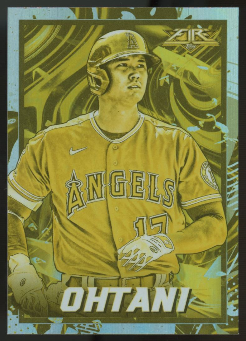 2022 Topps Fire Shohei Ohtani Gold Minted #35