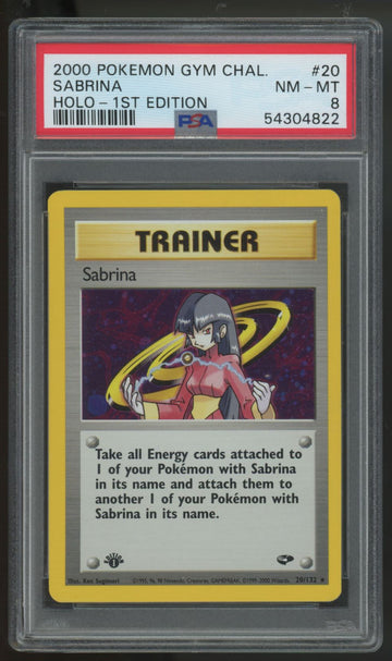 2000 Pokemon Sabrina Gym Challenge 1st Edition Holo #20 PSA 8