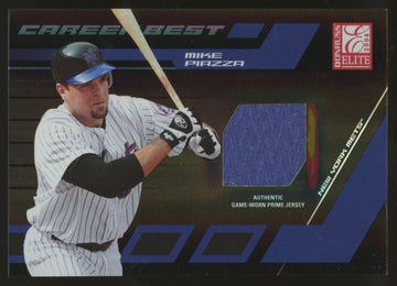 2004 Donruss Elite Mike Piazza Career Best Patch Black /50 #CB-28