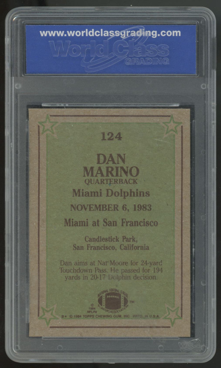 1984 Topps Dan Marino RC Instant Replay #124 WCG 10