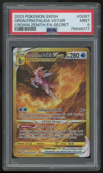 2023 Pokemon Origin Forme Palkia VSTAR Crown Zenith Full Art Secret #GG67 PSA 9 (B)