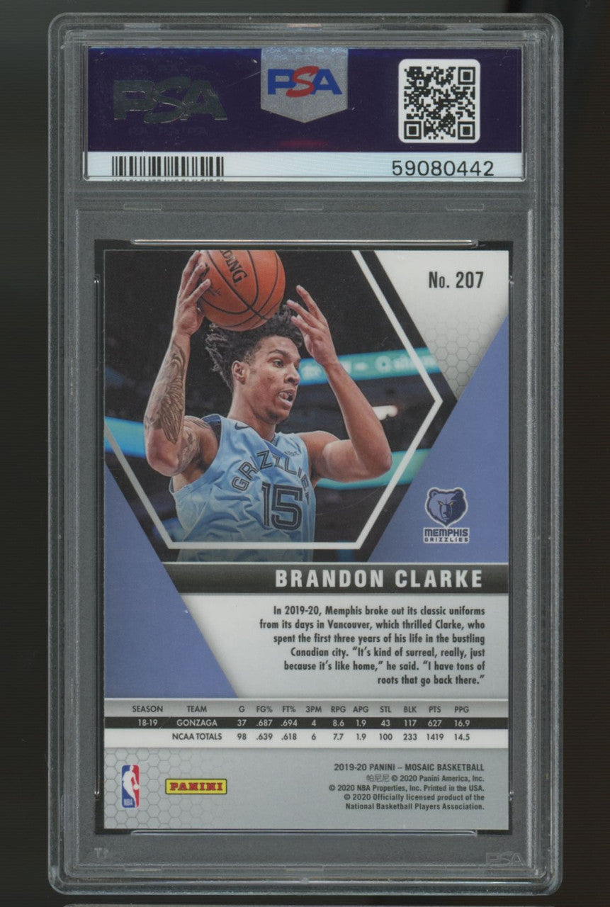 2019/20 Mosaic Brandon Clarke RC #207 PSA 10