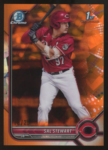 2022 Bowman Draft Chrome Sapphire Sal Stewart 1st Orange /25 #BDC-122
