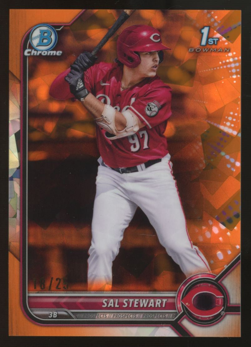 2022 Bowman Draft Chrome Sapphire Sal Stewart 1st Orange /25 #BDC-122