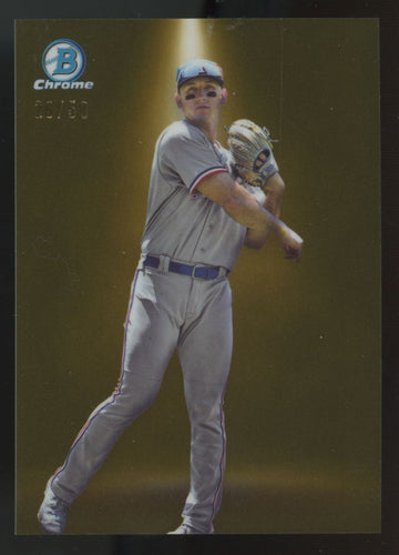 2024 Bowman Chrome Wyatt Langford Spotlights Gold Refractor /50 #BS-9