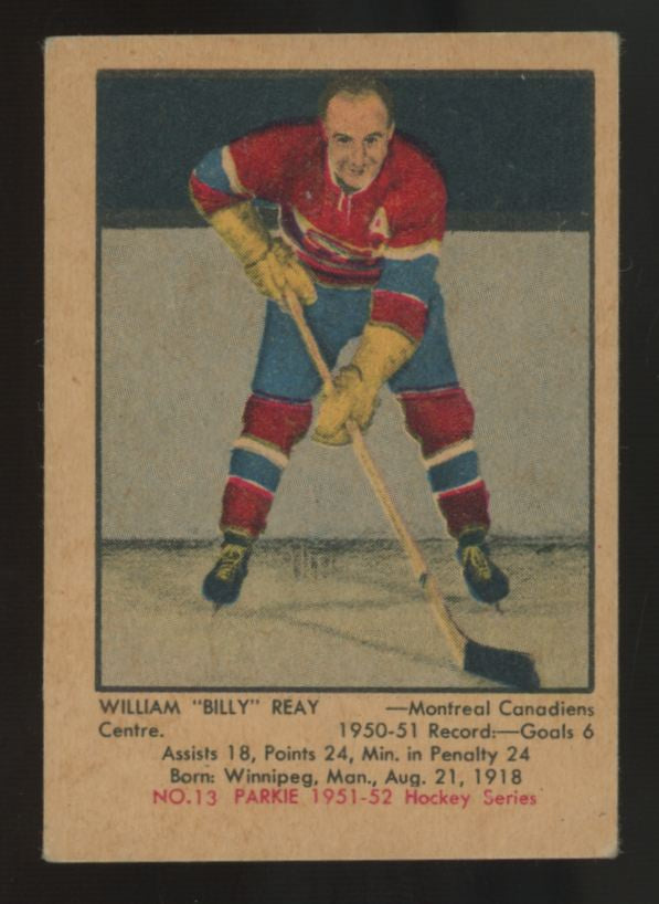 1951-52 Parkhurst William "Billy" Reay #13 EX