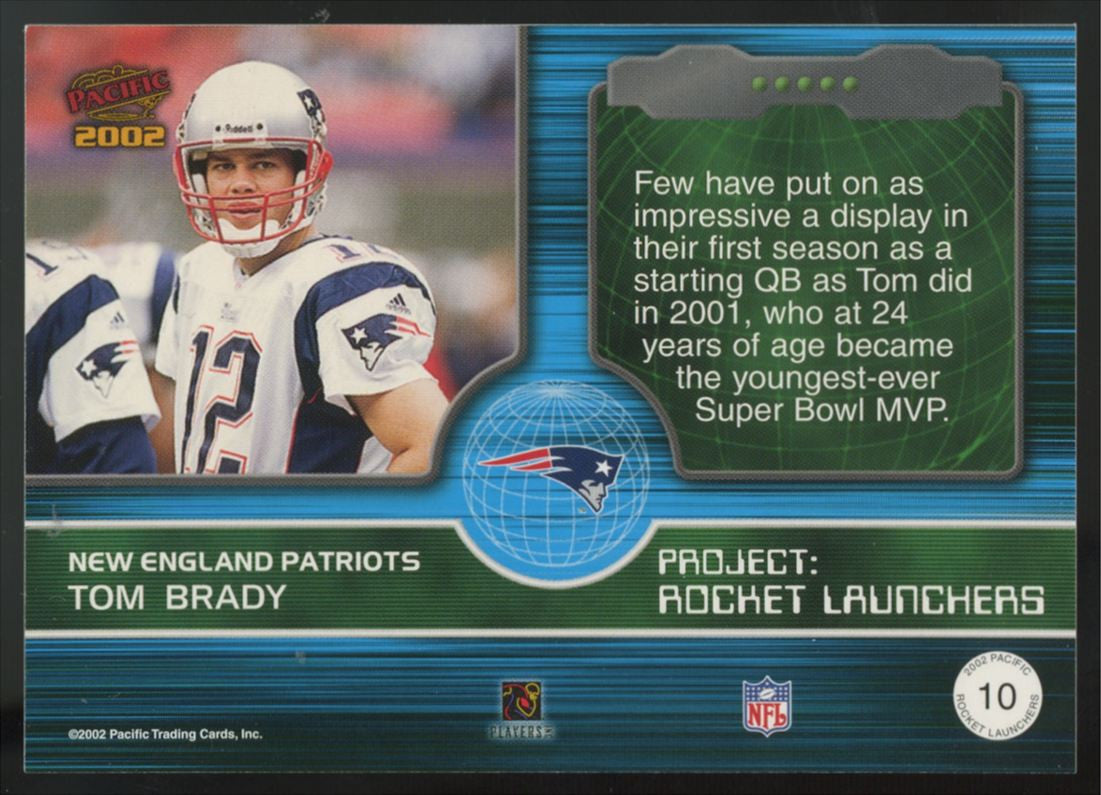 2002 Pacific Tom Brady Rocket Launchers #10