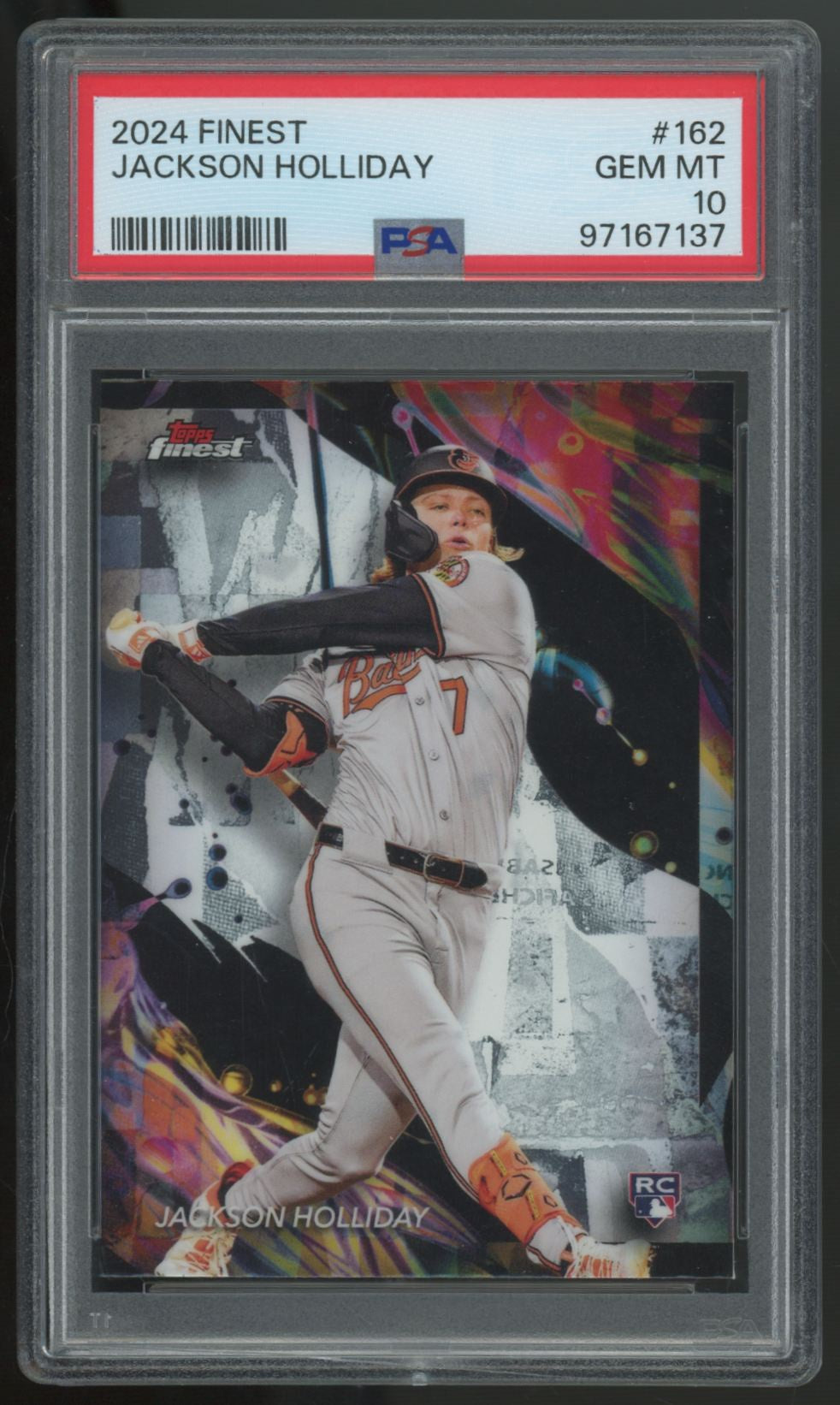 2024 Topps Finest Jackson Holliday RC Uncommon #162 PSA 10