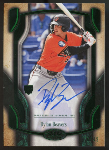 2026 Topps Tier One Dylan Beavers RC Green Emerald Auto /49 #BOA-DB