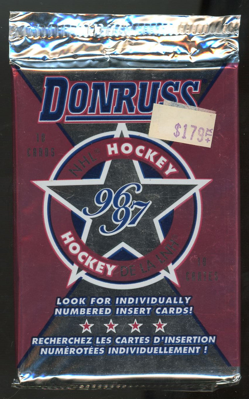 1996-97 Donruss Hockey Lot of 10 Sealed Packs + 2 1999-00 MVP Packs