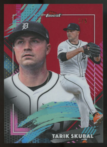 2026 Topps Finest Tarik Skubal Red Refractor /5 #304