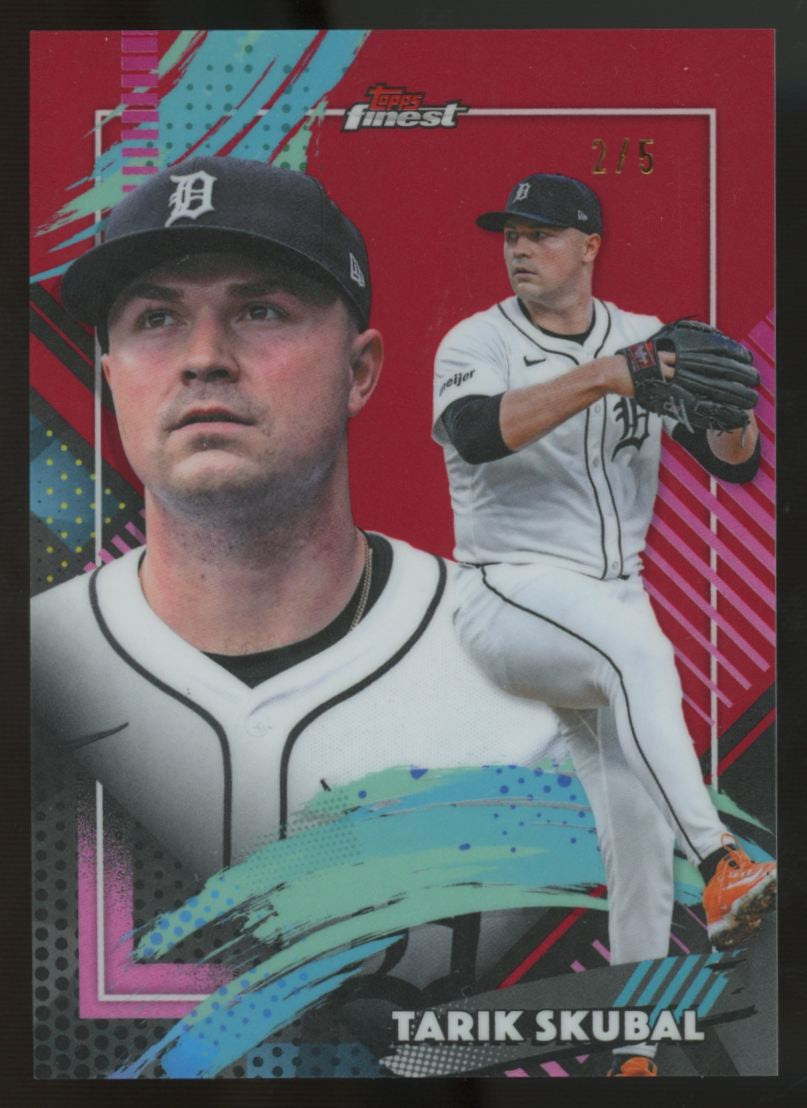 2026 Topps Finest Tarik Skubal Red Refractor /5 #304
