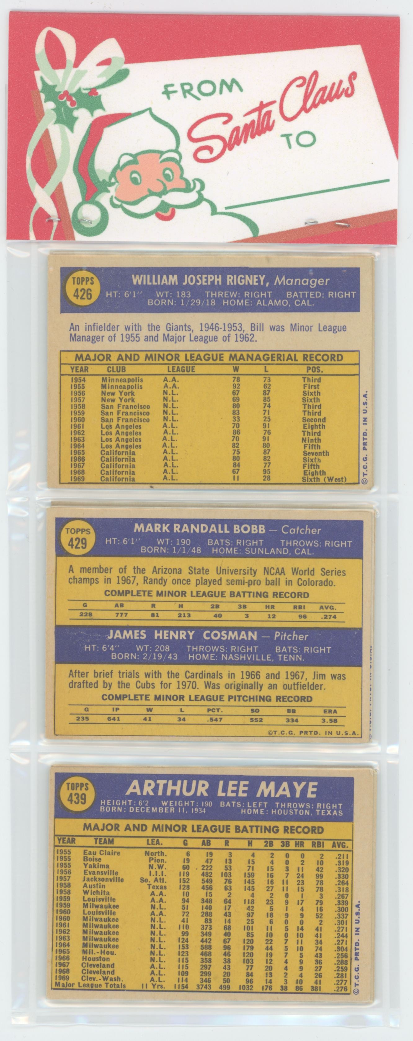 1970 Topps Baseball Holiday Rack Pack