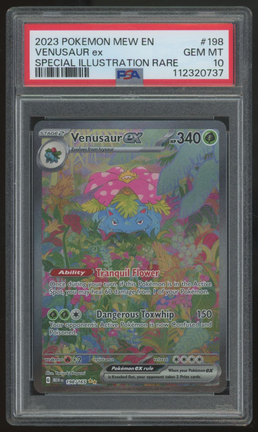 2023 Pokemon Venusaur ex 151 Special Illustration Rare #198 PSA 10