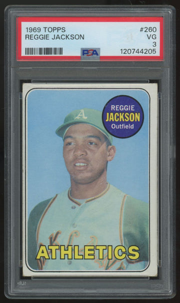 1969 Topps Reggie Jackson RC #260 PSA 3