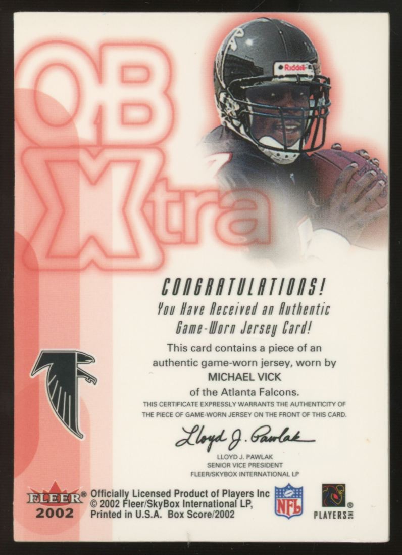 2002 Fleer Box Score Michael Vick QB Xtra Patch