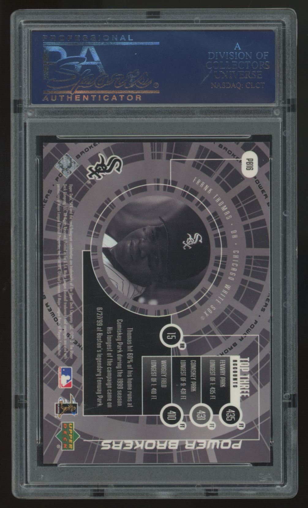 2000 Upper Deck SPx Frank Thomas Power Brokers #PB16 PSA 10