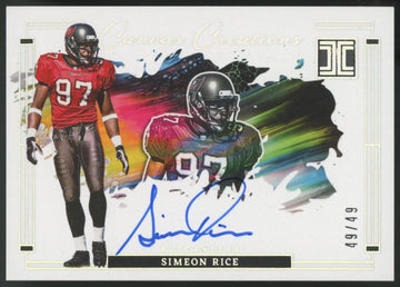 2024 Impeccable Simeon Rice Silver Canvas Creations Auto /49 #CC-SRE