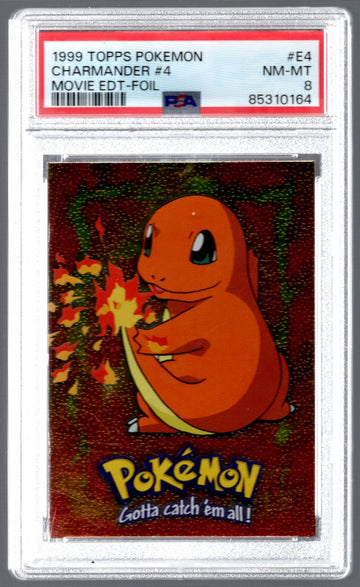 1999 Topps Pokemon Charmander Movie Edition Foil #E4 PSA 8