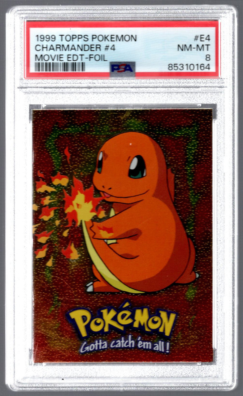 1999 Topps Pokemon Charmander Movie Edition Foil #E4 PSA 8