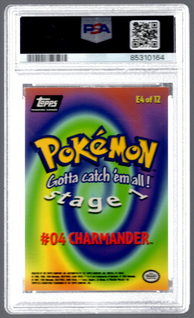 1999 Topps Pokemon Charmander Movie Edition Foil #E4 PSA 8