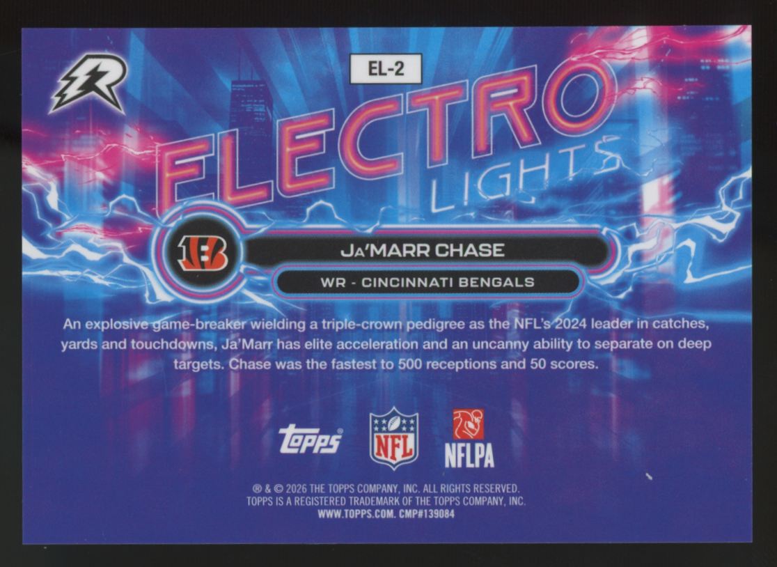 2025 Topps Resurgence Ja'Marr Chase Electro Lights SSP #EL-2