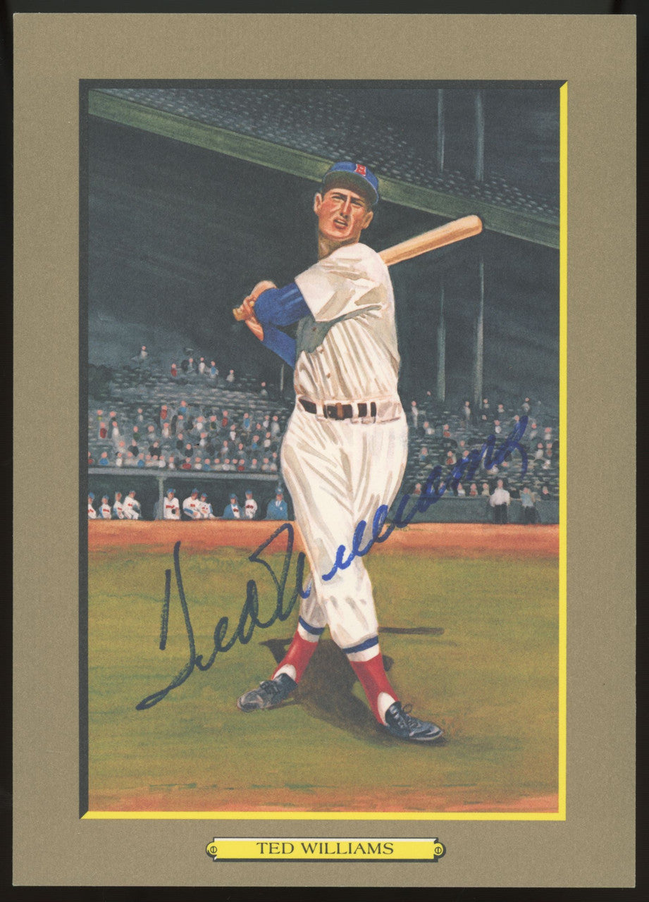 1987 Perez-Steele Ted Williams Turkey Red #13 Signed Auto JSA