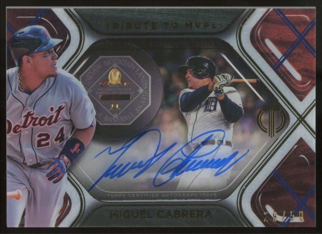 2022 Tribute Miguel Cabrera MVPs Auto /50 #TTM-MC