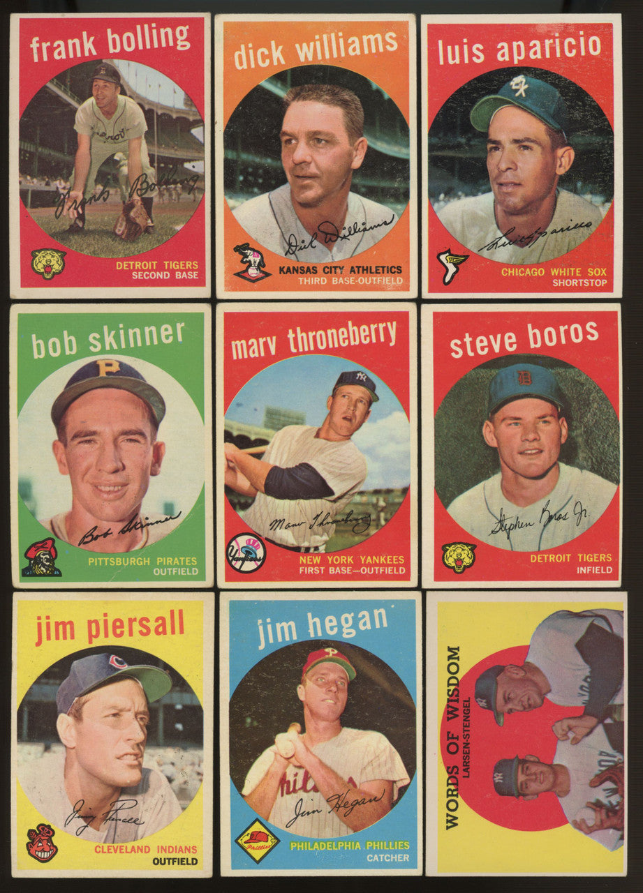 1959 Topps Baseball Near Complete Set (479/572) VG