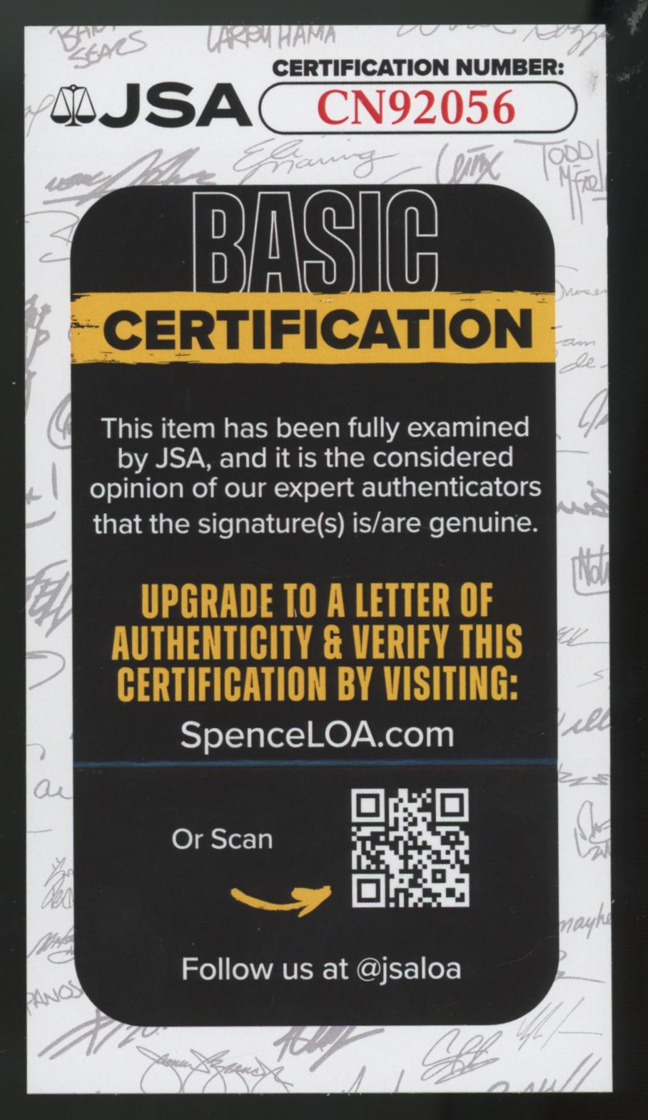 Chet Lemon Signed Autographed Index Card JSA Authentic *056