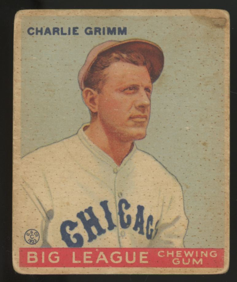 1933 Goudey Charlie Grimm #51 Poor