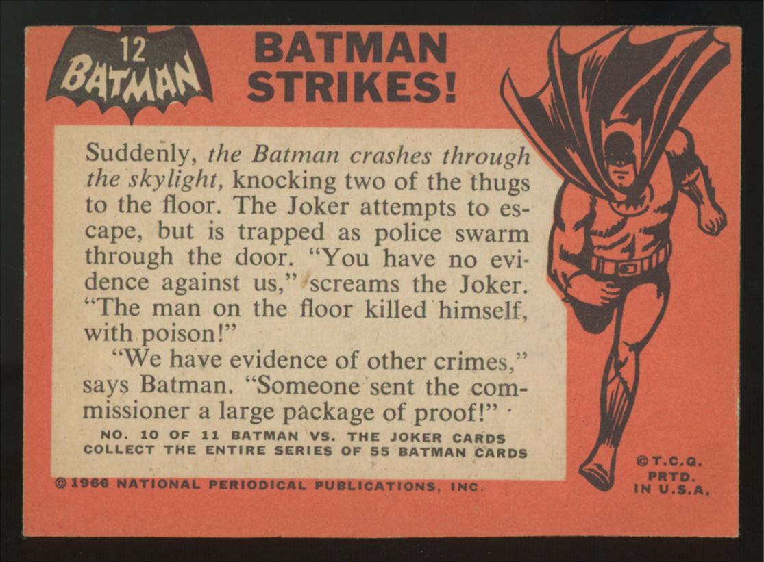 1966 Topps Batman Lot Of 4 Low Grade