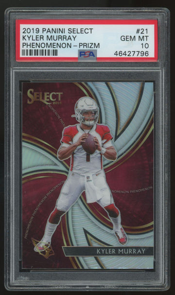 2019 Panini Select Kyler Murray RC Phenomenon Prizm #21 PSA 10