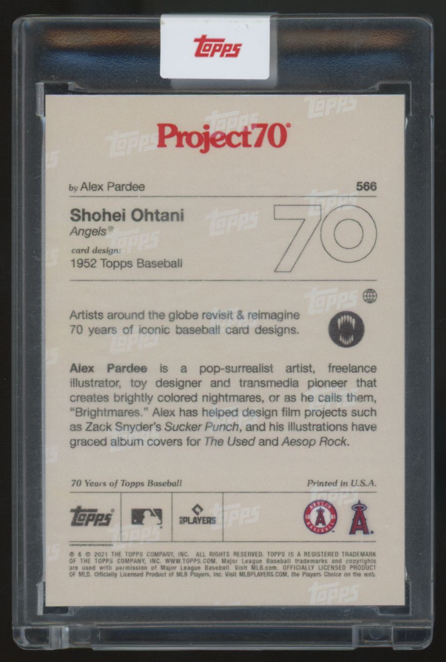 2021 Topps Project 70 Shohei Ohtani 1952 Design #566