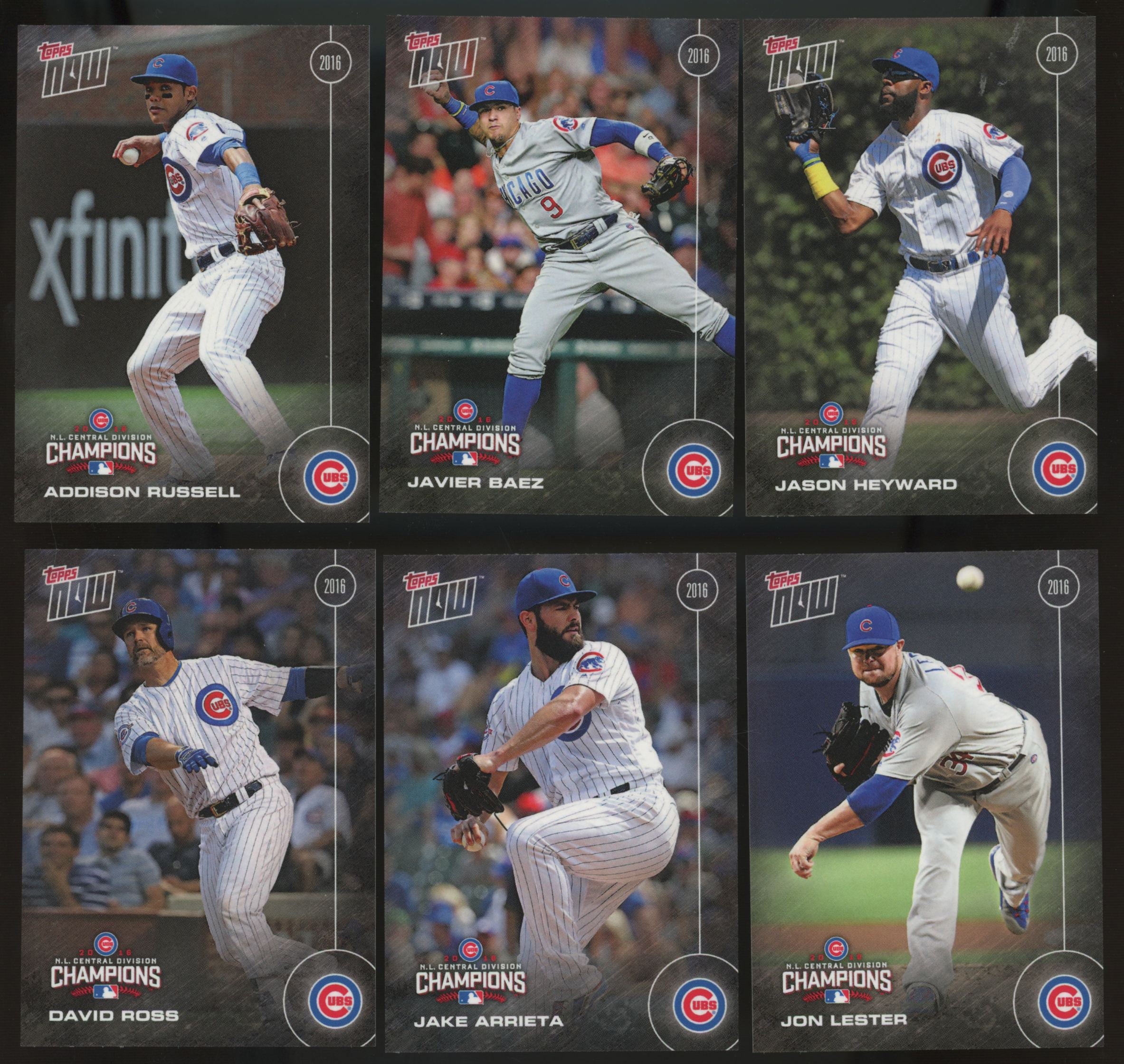 2016 Topps Now Chicago Cubs N.L. Central Champions Complete Set (15/15)